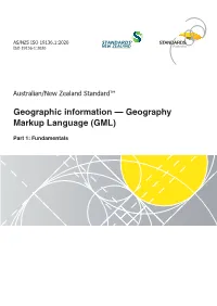 Geographic Information — Geography Markup Language (GML)
