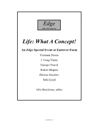 Life: What a Concept! Edge