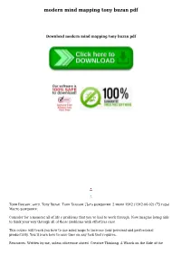 Modern Mind Mapping Tony Buzan Pdf