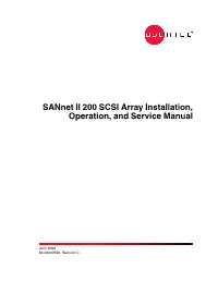 Sannet II 200 SCSI Array Installation, Operation, and Service Manual
