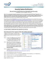 Security Update Notification