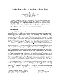 Session Types = Intersection Types + Union Types