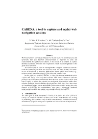 CARENA, a Tool to Capture and Replay Web Navigation Sessions