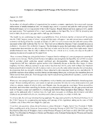 Co-Sponsor and Support Swift Passage of the Paycheck Fairness Act