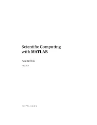 Scientific Computing with MATLAB