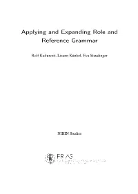 Applying and Expanding Role and Reference Grammar