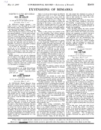 Extensions of Remarks E1075 EXTENSIONS of REMARKS