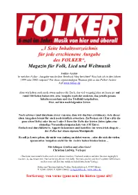 Magazin Für Folk, Lied Und Weltmusik