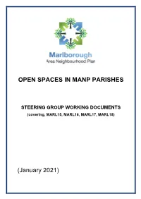 OPEN SPACES in MANP PARISHES (January 2021)