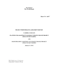 Planning for Adaption to Global Climate Change Project And