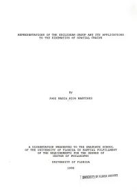 Representations of the Euclidean Group and Its Applications to the Kinematics of Spatial Chains