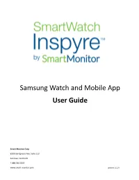 Samsung Watch and Mobile App User Guide