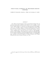 Structural Stability of Piecewise Smooth Systems