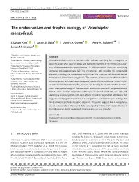 The Endocranium and Trophic Ecology of Velociraptor Mongoliensis