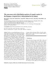 The Nonconservative Distribution Pattern of Organic Matter in the Rajang, a Tropical River with Peatland in Its Estuary