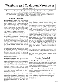Westbury and Yockleton Newsletter Issue 223 - February 2021