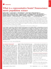 What Is a Representative Brain? Neuroscience Meets Population Science