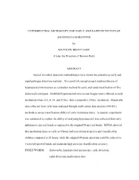 Hyperspectral Microscopy for Early and Rapid Detection Of
