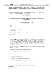 Publication of an Application Pursuant To