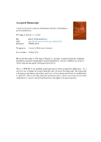 A General Setting for Symmetric Distributions and Their Relationship to General Distributions