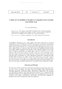 A Study on Coccinellidae (Coleoptera: Cucujoidea) from Varamin and Vicinity, Iran
