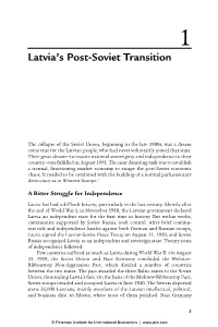 Ch 1 Latvia's Post-Soviet Transition