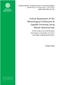 Critical Assessment of the Mineralogical Collections At