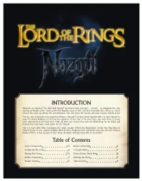 INTRODUCTION Table of Contents
