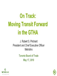 Moving Transit Forward in the GTHA
