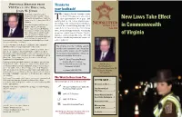 New Laws Take Effect in Commonwealth of Virginia