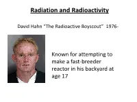 Radiation and Radioactivity
