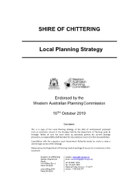 Shire of Chittering Local Planning Strategy