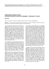 The Rock As a Topos of Faith. the Interactive Zone of the Rock-Cut Monuments