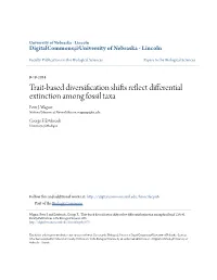 Trait-Based Diversification Shifts Reflect Differential Extinction Among Fossil Taxa Peter J