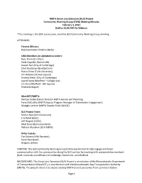 MBTA Green Line Extension (GLX) Project Community Working Group (CWG) Meeting Minutes February 2, 2021 8:30 to 10:00 AM Via Webinar