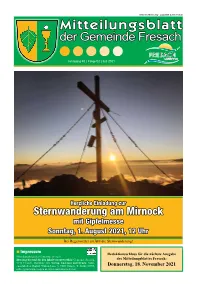 Mitteilungsblatt Der Gemeinde Fresach