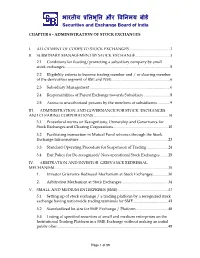 SEBI – Chapter 6 – Administration of Stock Exchanges