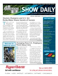 Steelers Champion and U.S. Vet Rocky Bleier Shares Secrets of Success Continued from Page 1 Learn As Quickly Anywhere Else