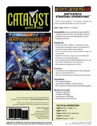 Strategic Operationstm
