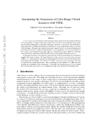 Automating the Generation of Cyber Range Virtual Scenarios with VSDL