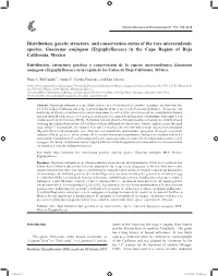Distribution, Genetic Structure, and Conservation