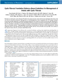 Guidelines for Management of Infants with CF