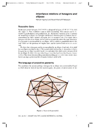 Inheritance Relations of Hexagons and Ellipses Mahesh Agarwal and Narasimhamurthi Natarajan
