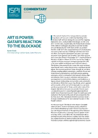 Art Is Power: Qatar's Reaction to the Blockade