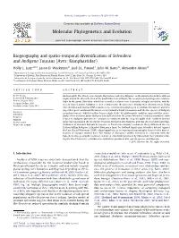 Biogeography and Spatio-Temporal Diversification of Selenidera And