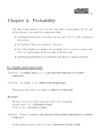 Chapter 2: Probability