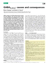 GABAA,Slow: Causes and Consequences Marco Capogna1 and Robert A
