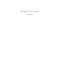 Introduction to Lie Algebras