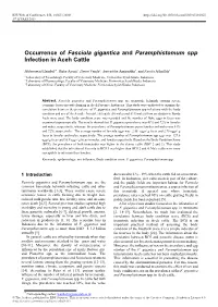 Occurrence of Fasciola Gigantica and Paramphistomum Spp Infection in Aceh Cattle