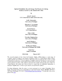 Optimal Probabilistic Record Linkage: Best Practice for Linking Employers in Survey and Administrative Data